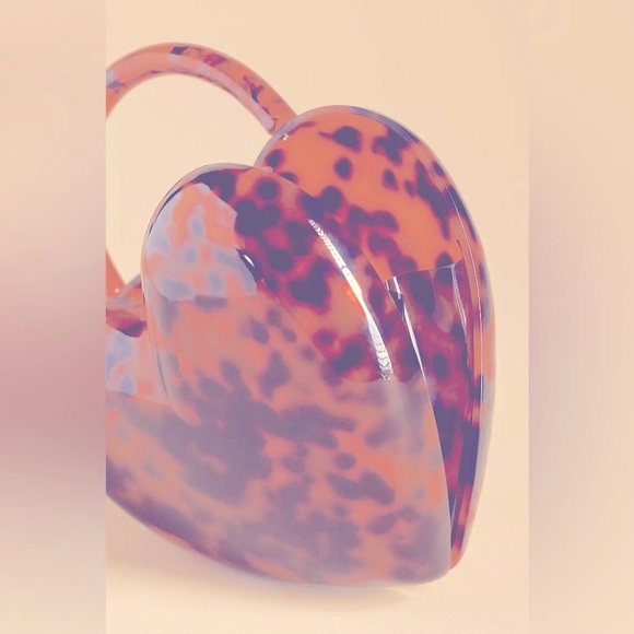 Last one!🎀Anthro Yellow TortHeart Bag w/dust bag~sold out ltd ed!💝#Rare #SoldOut - Picture 3 of 11